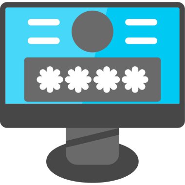 sunucu düz simgesi, vektör illüstrasyonu