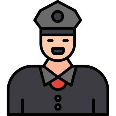 Avatar polis ikonu. vektör illüstrasyonu
