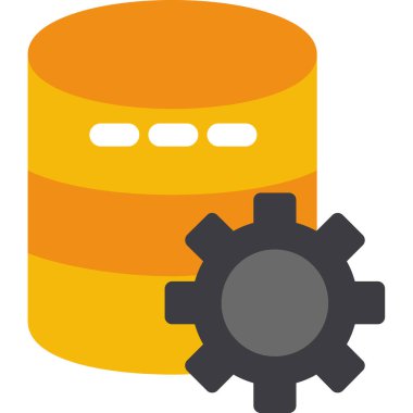 veritabanı vektör simgesi düzenlenebilir düz