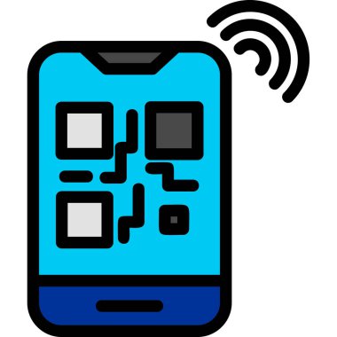 mobil akıllı telefon simgesi vektör çizimi