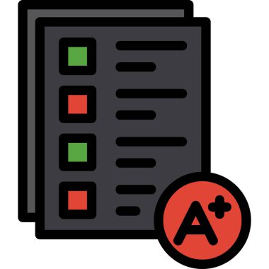 belge dosya simgesi vektör illüstrasyonu