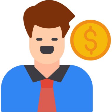 Para için. Web simgesi basit illüstrasyon