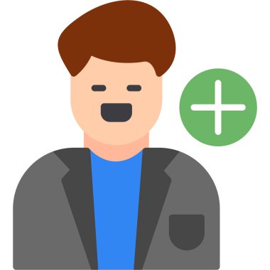 İş adamı, insan simgesi, illüstrasyon, beyaz arkaplan