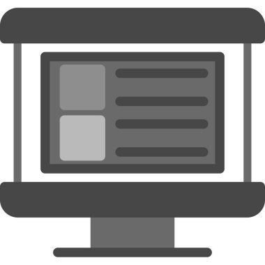 Bilgisayar. Web simgesi basit illüstrasyon