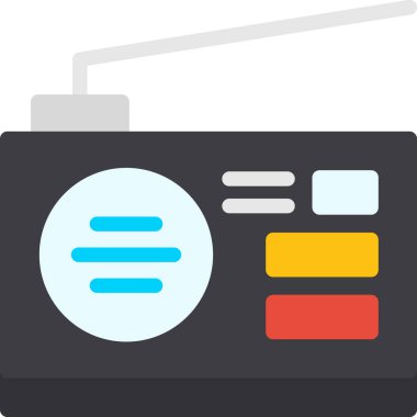 video kamera düz vektör simgesi