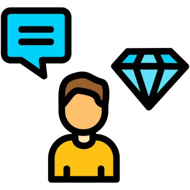 Konuş. Web simgesi basit illüstrasyon