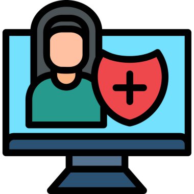 hacker bilgisayar simgesi, vektör illüstrasyonu