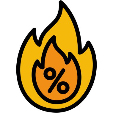 Alev simge vektör çizim