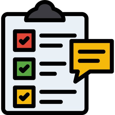 Kontrol listesi simgesi vektör illüstrasyonu