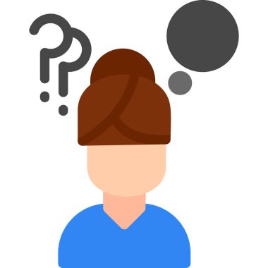 Soru işareti olan soru işareti olan bir kişi.