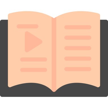 Eğitim öğrenim okulu ve öğrenim kategorisinde kitap eğitimi bilgi simgesi