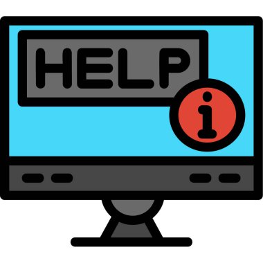 yardım web simgesi basit tasarımı