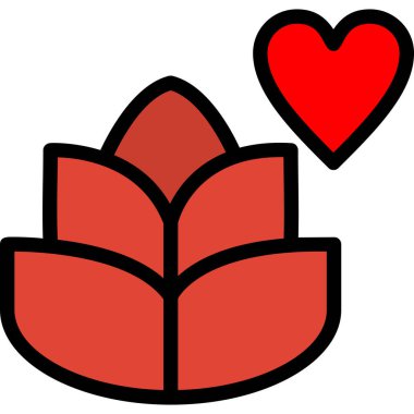 Kurdeleli kırmızı kalp, vektör arkaplanda illüstrasyon