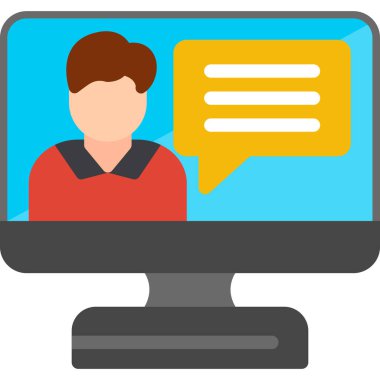 çevrimiçi sohbet vektörü simgesi