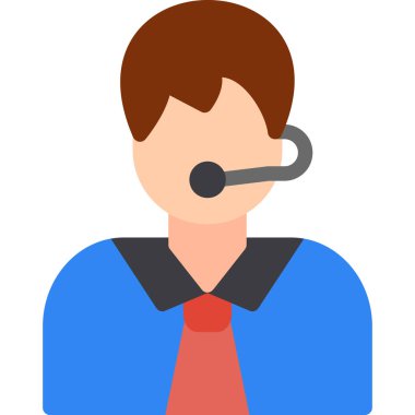 kulaklıklı operatör, vektör simgesi