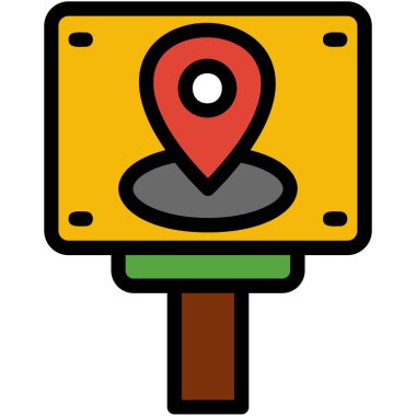 konum simgesi vektör illüstrasyonuName