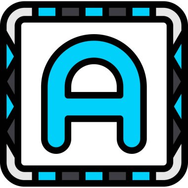 Harf simgesi vektör illüstrasyonu