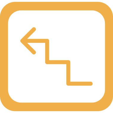 Yön sol düz vektör simgesi