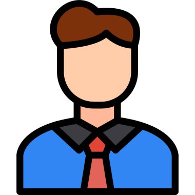 Müdür bey. Web simgesi basit illüstrasyon