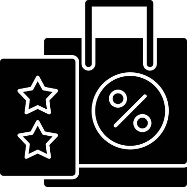 İndirim simgesi, basit vektör illüstrasyonu