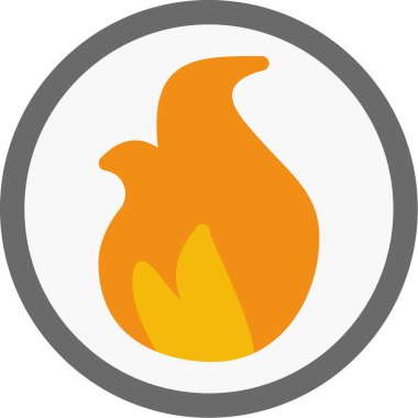 Ateş ikonu. vektör illüstrasyonu