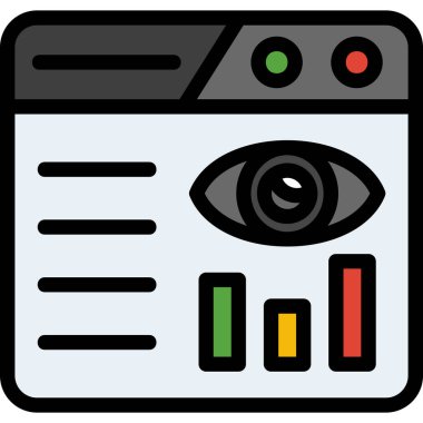 Göz çizelgesi simgesi. doldurulmuş özet biçimi