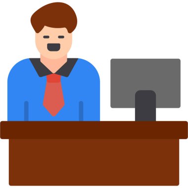 Masanın üzerinde çalışan iş adamı