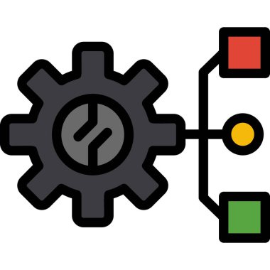 dişli ayarlama simgesi - taslak biçimi