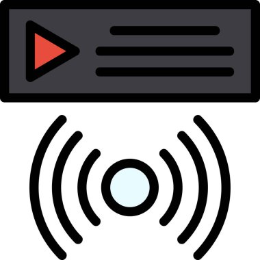 Ses. Web simgesi basit illüstrasyon