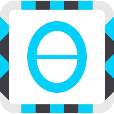 Tek bir harf simgesinin vektör illüstrasyonu