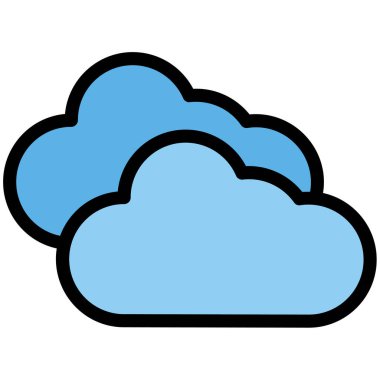 Bulut simgesi vektör illüstrasyonu