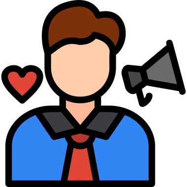 Avatar iş adamı simgesi - ana hatlarıyla - simge