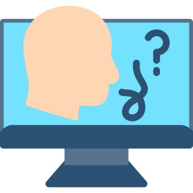 Bilgisayarlı kafa. vektör illüstrasyonu