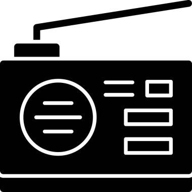 Radyo. Web simgesi basit illüstrasyon