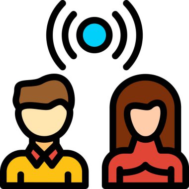 Doldurulmuş - ana hat biçiminde çağrı merkezi ikonu