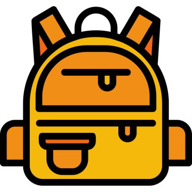 çanta simgesi renk çizgisi vektörü