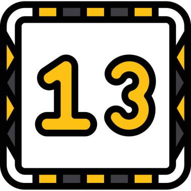 bir numaralı vektör simgesi