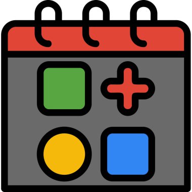 Dolu takvim tarihi simgesi - taslak biçimi