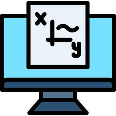 Bilgisayar. Web simgesi basit illüstrasyon