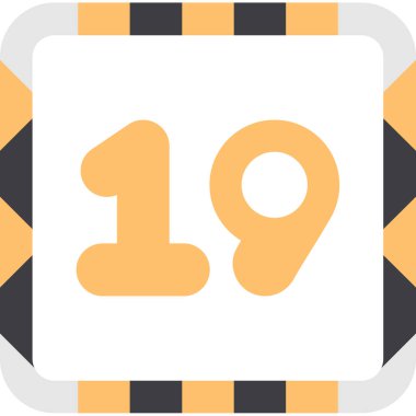 1 numaralı simge tasarımı, vektör illüstrasyonu