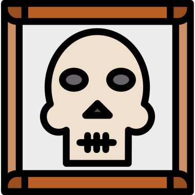 Ölü kafatası simgesi - taslak biçimi