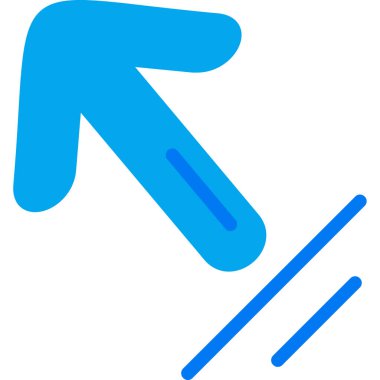 Yön ok simgesi. Vektör illüstrasyon biçimi simge, yuvarlak açılar, kobalt arkaplan.