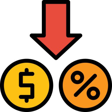 Aşağıdaki ok simgesi ile dolar işareti