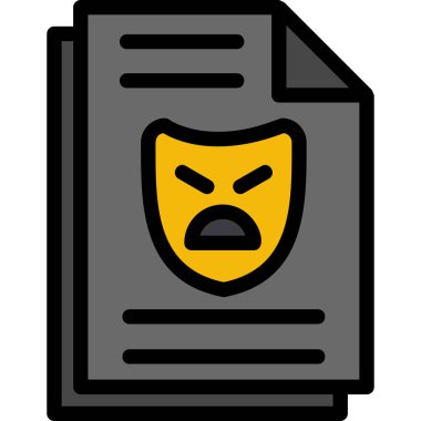 belge simgesi vektör illüstrasyonu