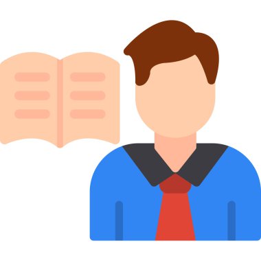 işadamı düz ikon vektör düz çizim