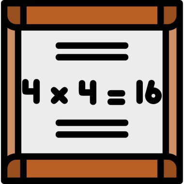 Hesap makinesi, cetvel, vektör ve illüstrasyonlu okul kurulu