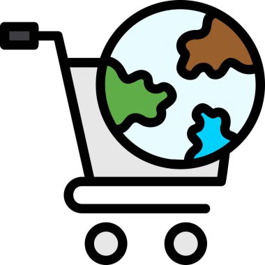 Toprak küresi alışveriş simgesi