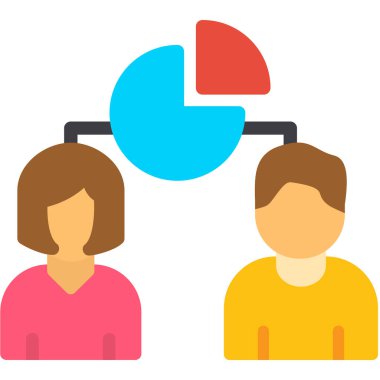 iş düz vektör simgesi