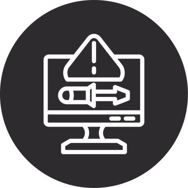 Dizüstü bilgisayar simgesi vektör çizimi