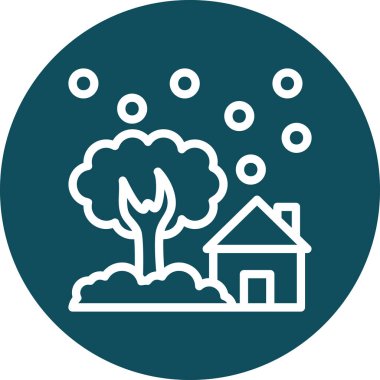 Ağaç simgesinin vektör illüstrasyonu